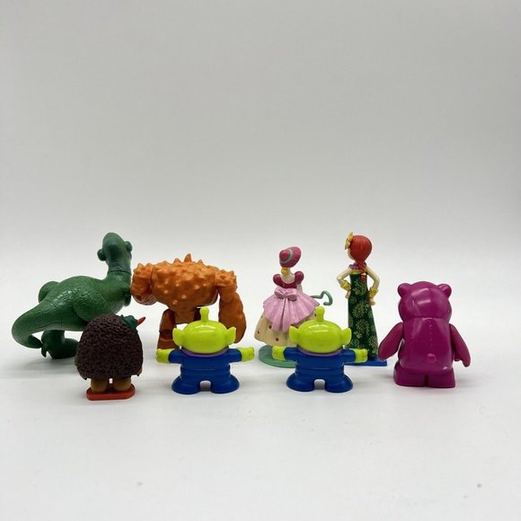 Disney Toy Story Figure Toy Lot Of 8 Chunk Aliens Rex Lotso Cake Toppers - Picture 3 of 4